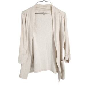 Kim Rogers Open Front Cotton Cardigan - Women's Size Small